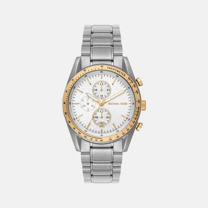Michael Kors Warren Men Quartz White Dial Chronograph Stainless Steel Watch Mk9112