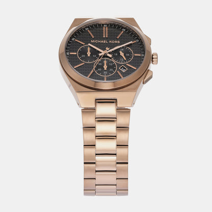 Michael Kors Lennox Men Quartz Black Dial Chronograph Stainless Steel Watch Mk9119