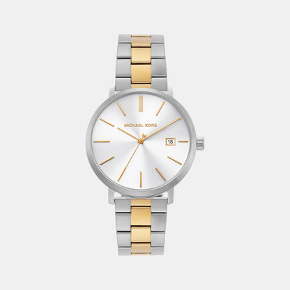 Michael Kors Blake Men Quartz White Dial Analog Stainless Steel Watch Mk9134
