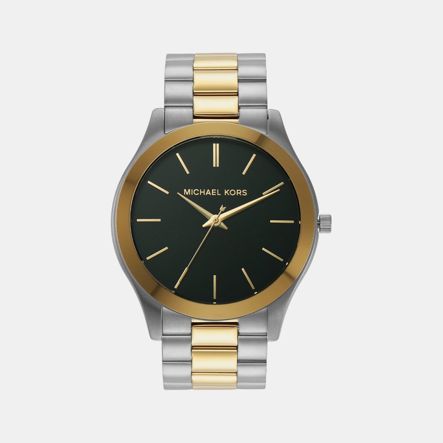 Michael Kors Runway Men Quartz Green Dial Analog Stainless Steel Watch Mk9149