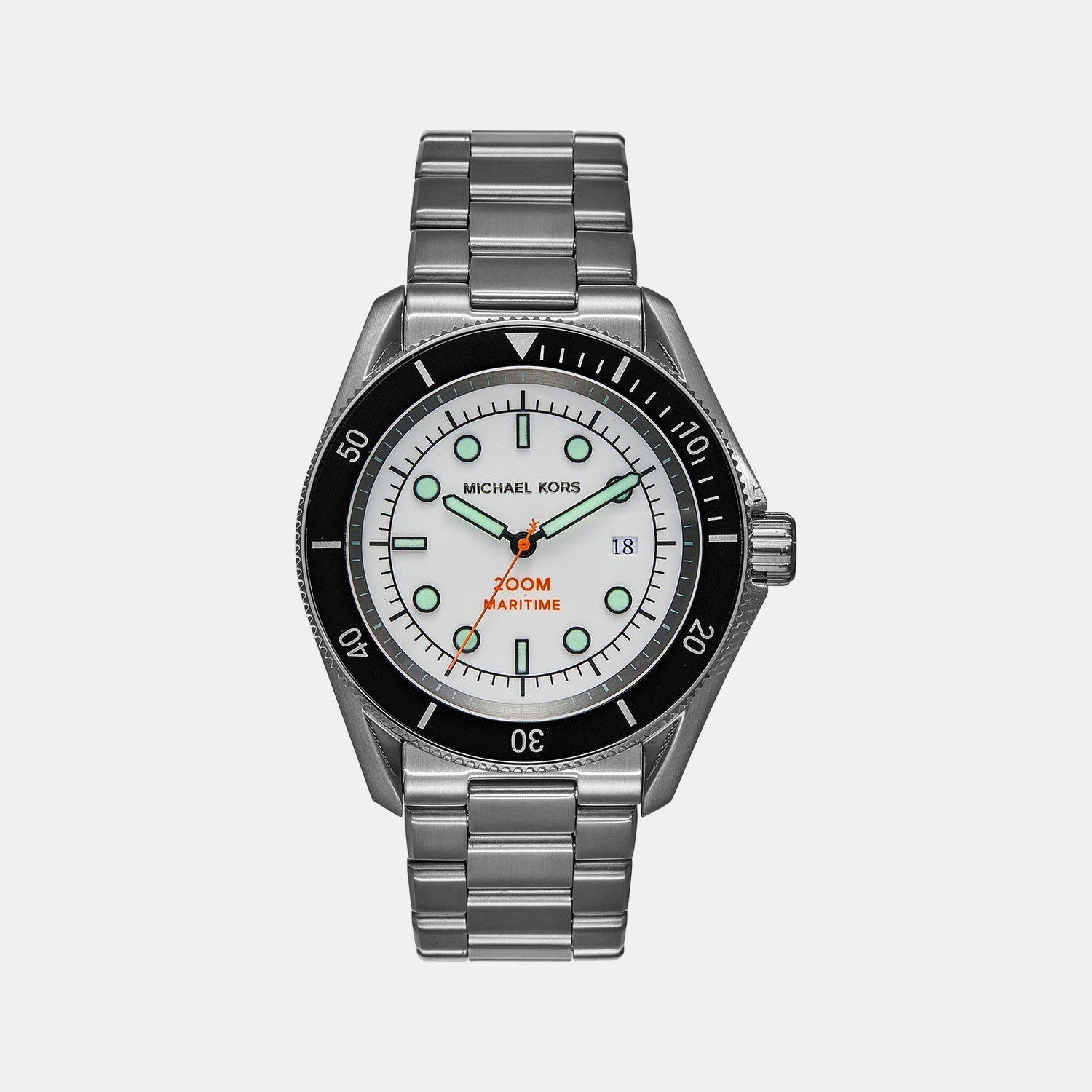 Michael Kors Maritime Men Quartz White Dial Analog Stainless Steel Watch Mk9163
