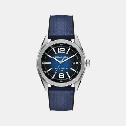 Michael Kors Accelerator 2.0 Men Quartz Blue Dial Analog Silicone Watch Mk9174