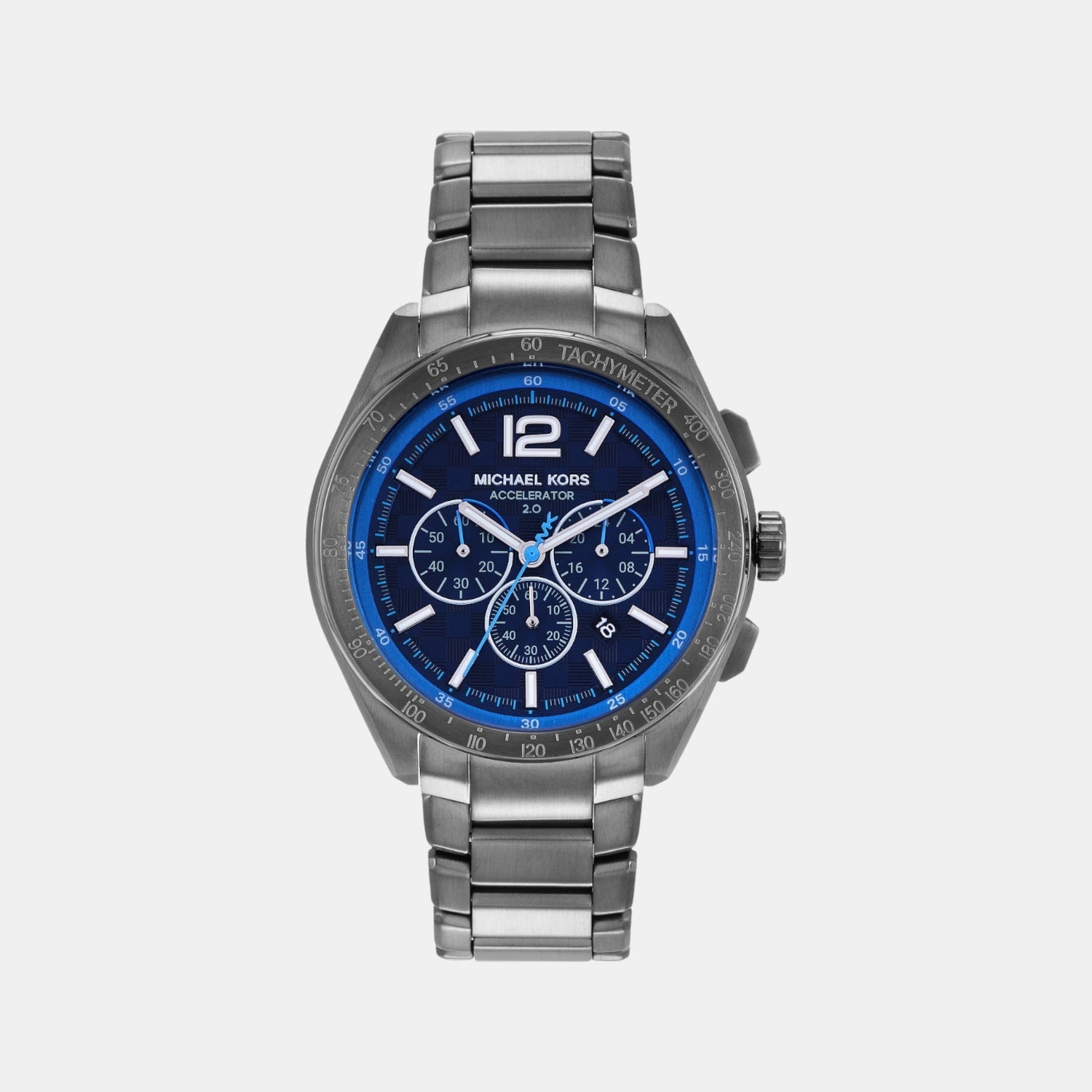 Michael Kors Accelerator 2.0 Men Quartz Blue Dial Chronograph Stainless Steel Watch Mk9178
