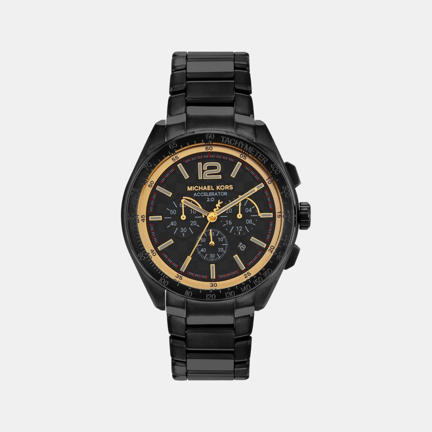 Michael Kors Accelerator 2.0 Men Quartz Black Dial Chronograph Stainless Steel Watch Mk9179