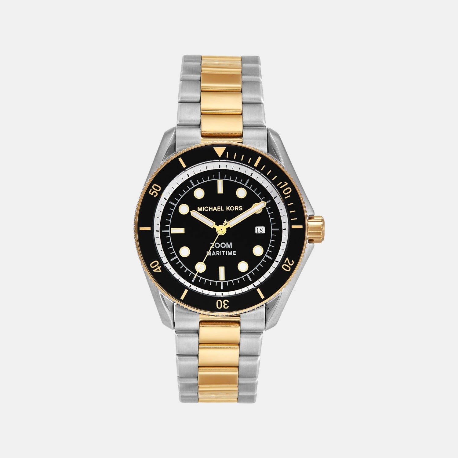 Michael Kors Maritime Men Quartz Black Dial Analog Stainless Steel Watch Mk9180