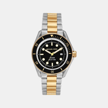 Michael Kors Maritime Men Quartz Black Dial Analog Stainless Steel Watch Mk9180