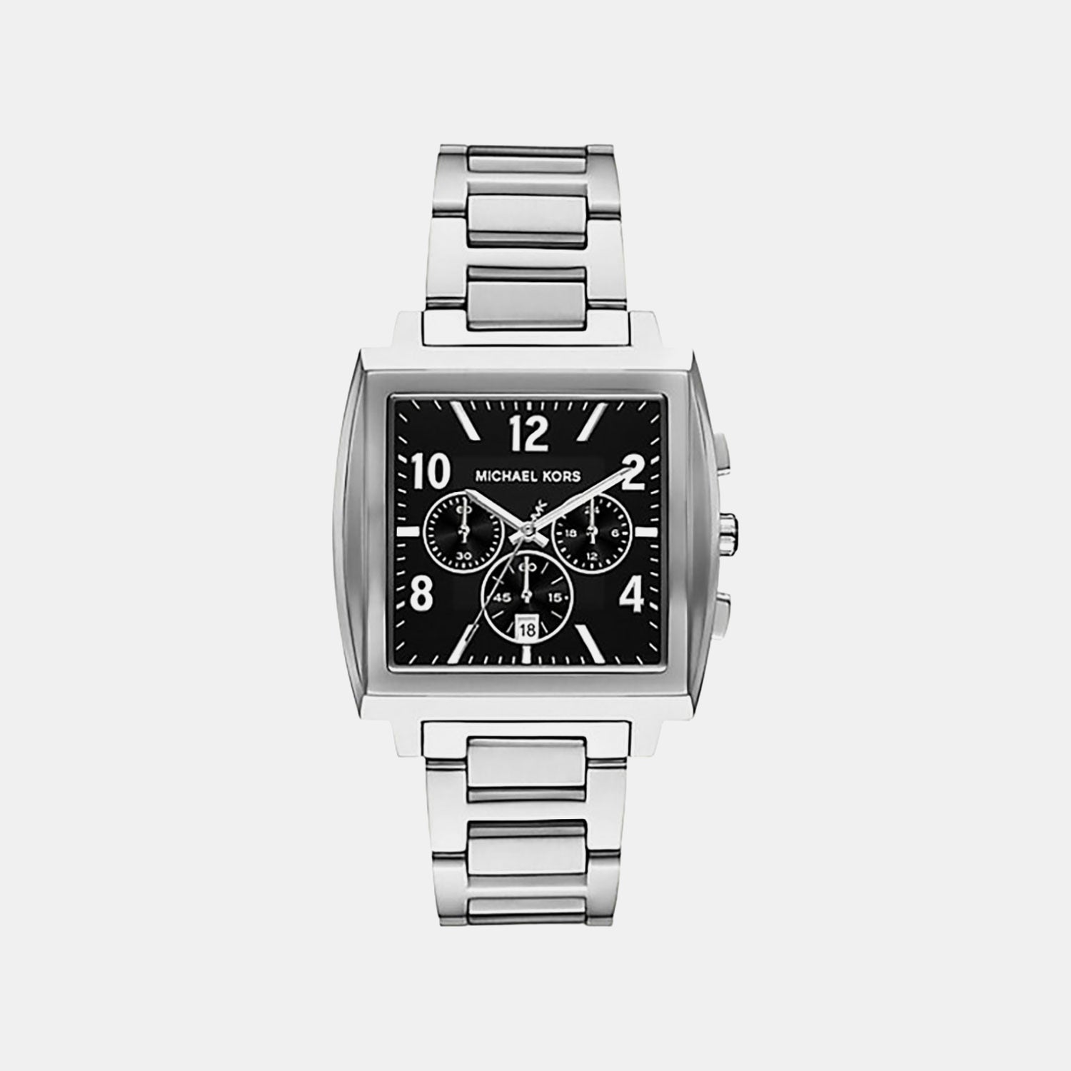 Michael Kors Rhys Men Quartz Black Dial Chronograph Stainless Steel Watch Mk9230