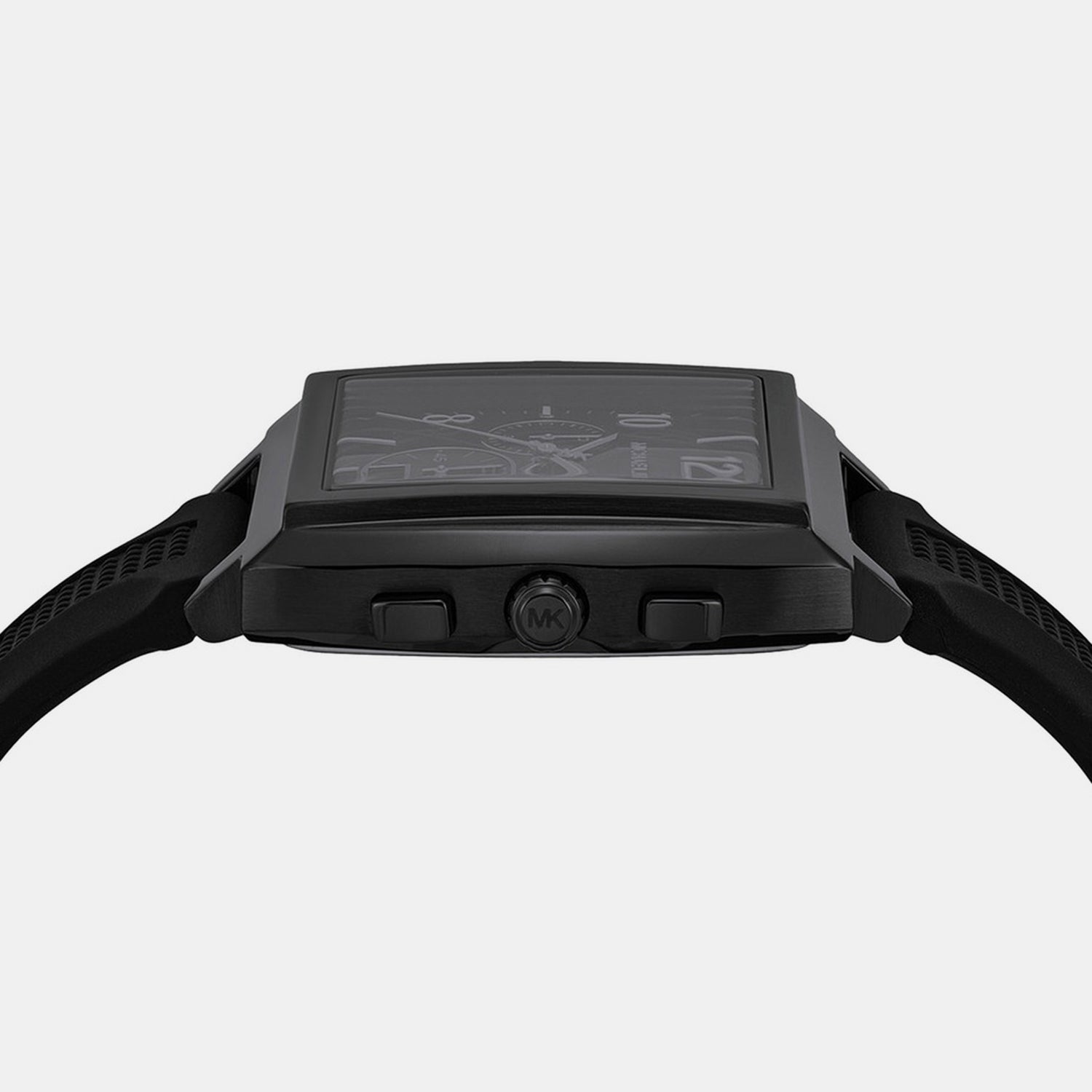 Michael Kors Rhys Men Quartz Black Dial Analog Silicone Watch Mk9233