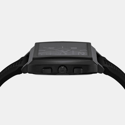 Michael Kors Rhys Men Quartz Black Dial Analog Silicone Watch Mk9233