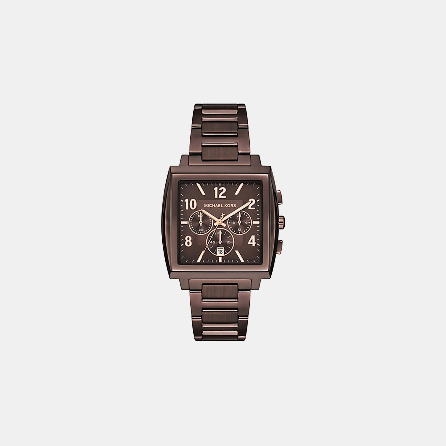 Michael Kors Rhys Men Quartz Brown Dial Analog Stainless Steel Watch Mk9234