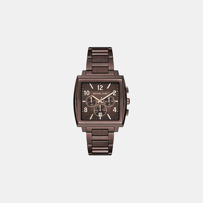 Michael Kors Rhys Men Quartz Brown Dial Analog Stainless Steel Watch Mk9234