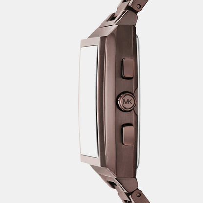 Michael Kors Rhys Men Quartz Brown Dial Analog Stainless Steel Watch Mk9234
