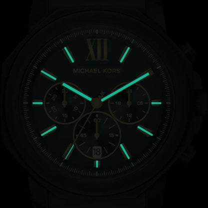 Michael Kors Prescott Men Quartz Black Dial Chronograph Stainless Steel Watch Mk9252