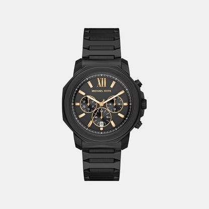 Michael Kors Prescott Men Quartz Black Dial Chronograph Stainless Steel Watch Mk9252