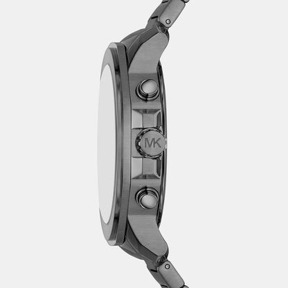 Michael Kors Oversized Prescott Men Quartz Grey Dial Chronograph Stainless Steel Watch Mk9259