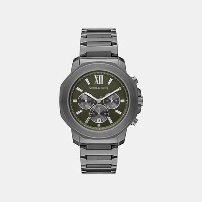 Michael Kors Oversized Prescott Men Quartz Grey Dial Chronograph Stainless Steel Watch Mk9259