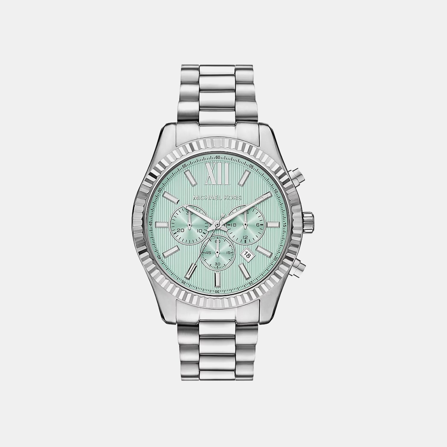 Michael Kors Oversized Lexington Men Quartz Blue Dial Chronograph Stainless Steel Watch Mk9264
