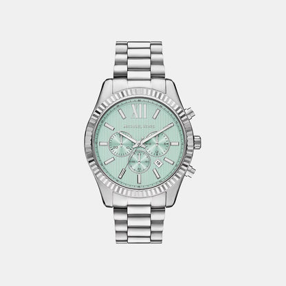 Michael Kors Oversized Lexington Men Quartz Blue Dial Chronograph Stainless Steel Watch Mk9264