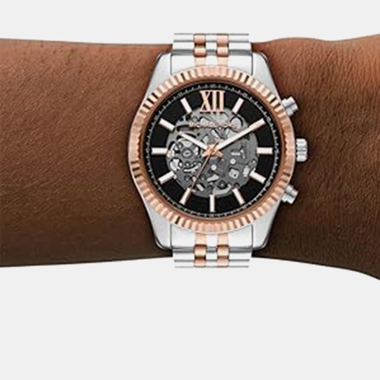 Michael Kors Lexington Men Automatic Black Dial Analog Stainless Steel Watch Mk9266