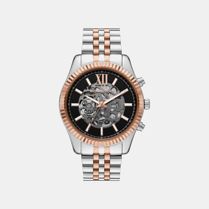 Michael Kors Lexington Men Automatic Black Dial Analog Stainless Steel Watch Mk9266