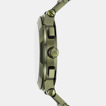 Michael Kors Oversized Billie Men Quartz Green Dial Chronograph Stainless Steel Watch Mk9268