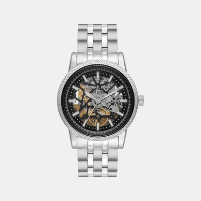 Michael Kors Hutton Men Automatic Black Dial Analog Stainless Steel Watch Mko1076