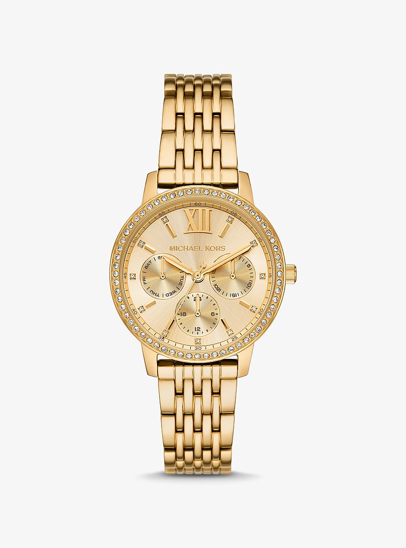 Michael Kors Melissa Pav Gold-Tone Watch