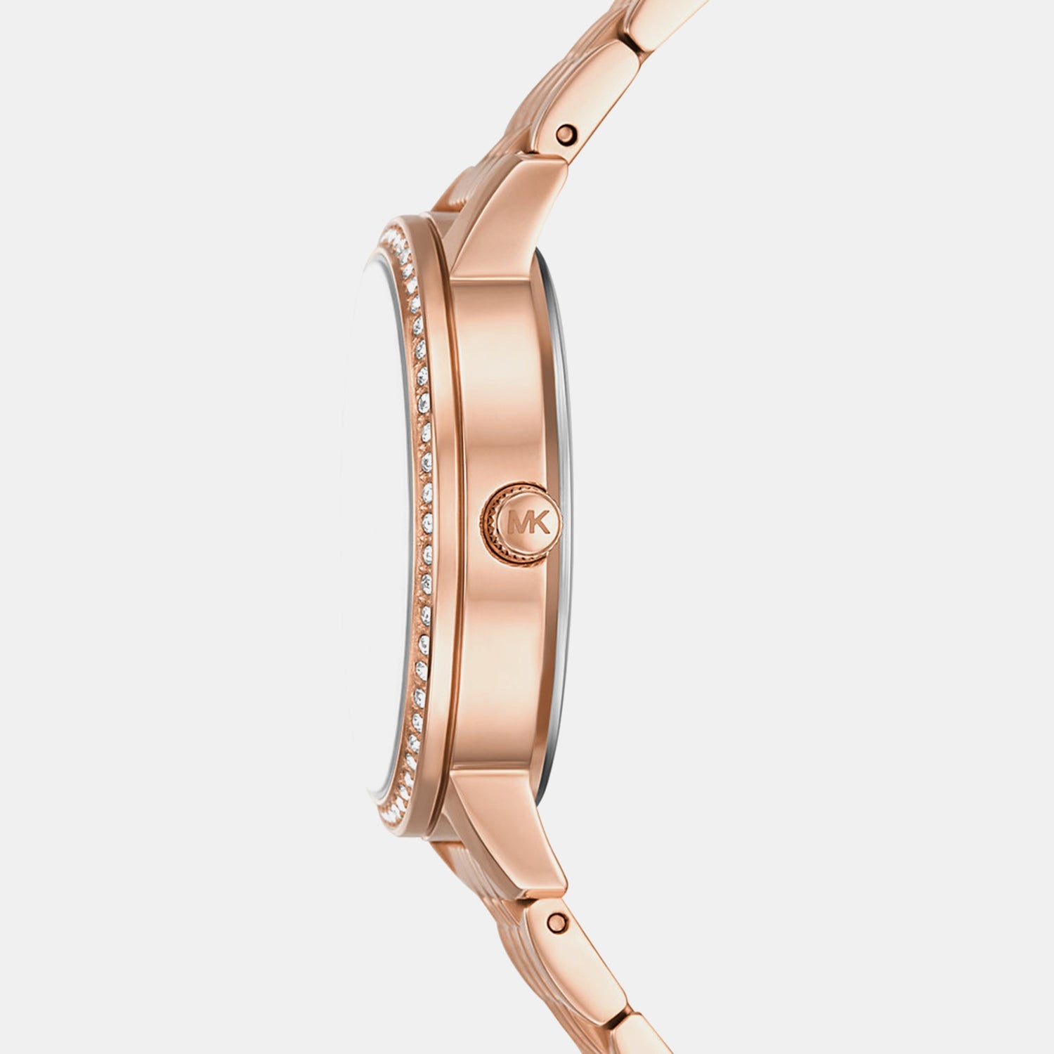 Michael Kors Women Quartz Rose Gold Dial Multi-Function Stainless Steel Watch Mko1081