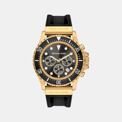 Michael Kors Everest Men Quartz Black Dial Chronograph Silicone Watch Mko1162