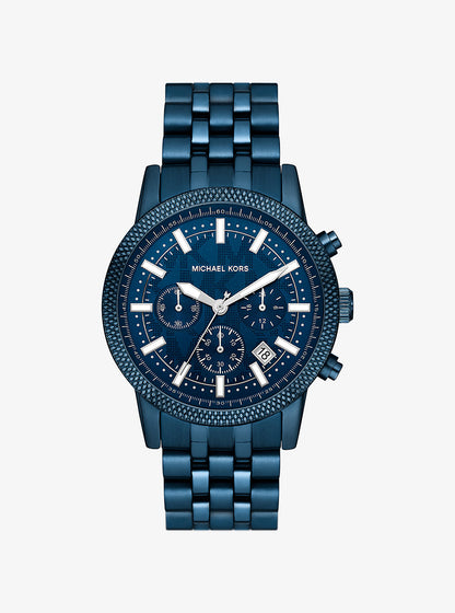 Oversized Hutton Blue-Tone Watch Navy Navy