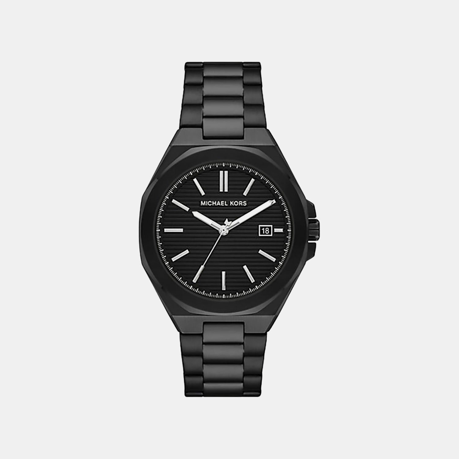 Michael Kors Callum Men Quartz Black Dial Analog Stainless Steel Watch Mko1180
