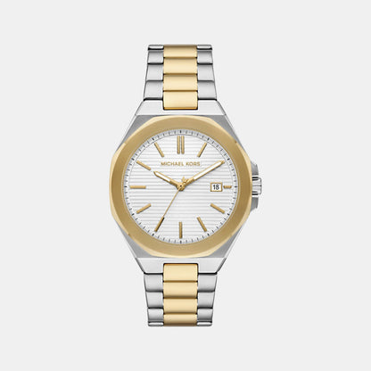 Michael Kors Callum Men Quartz White Dial Analog Stainless Steel Watch Mko1181