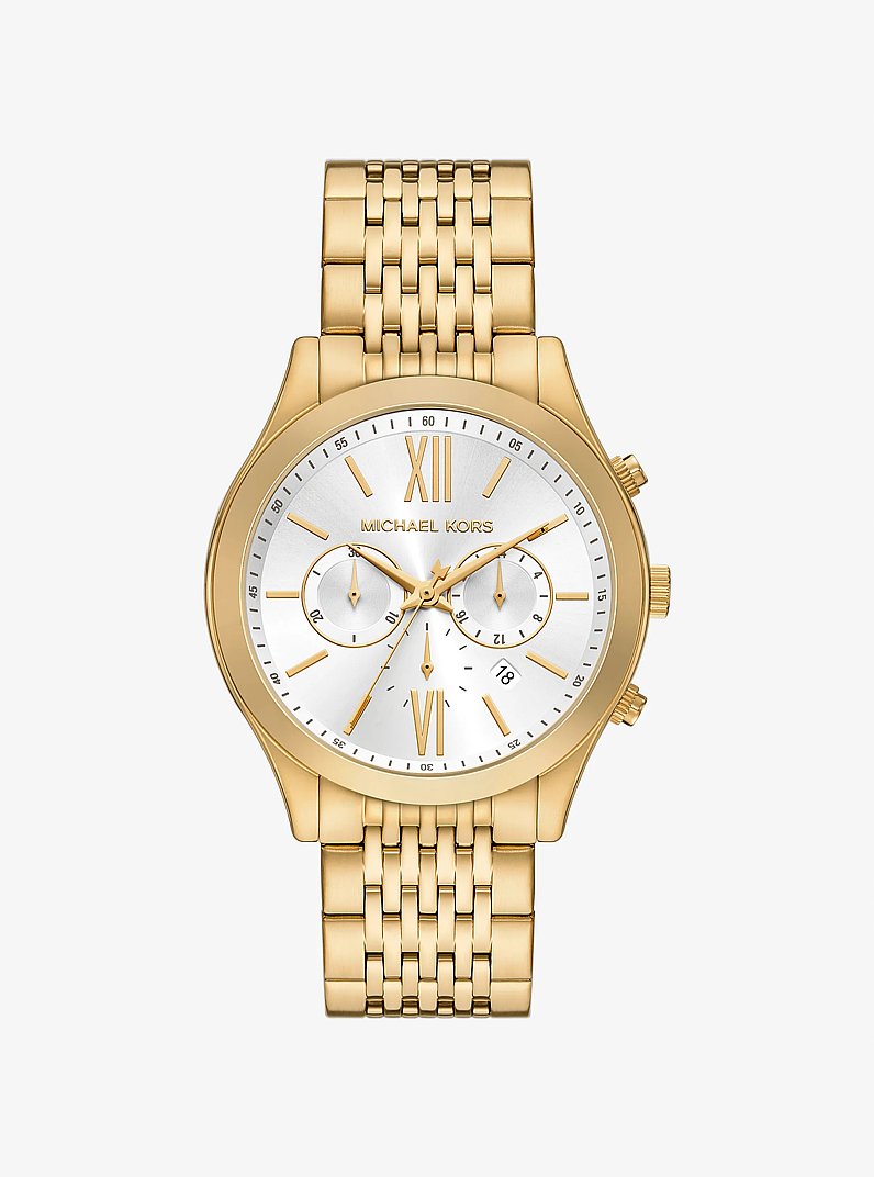 Oversized Aspyn Gold-Tone Watch Gold Gold