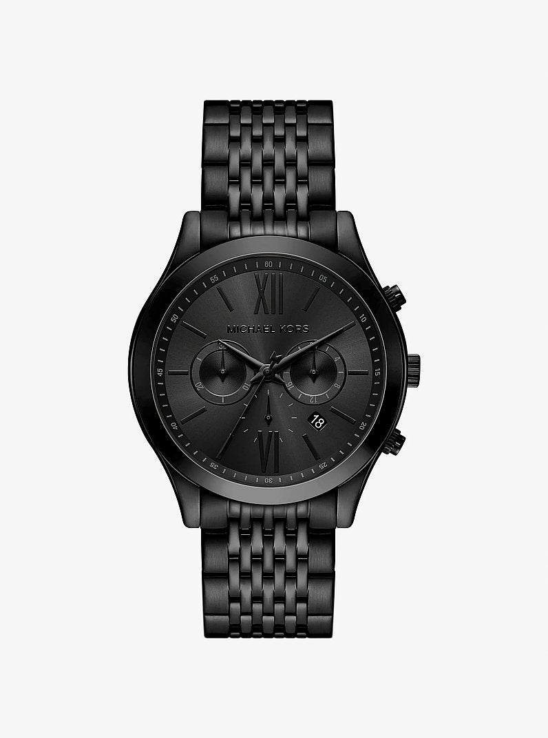Oversized Aspyn Black-Tone Watch Black Black