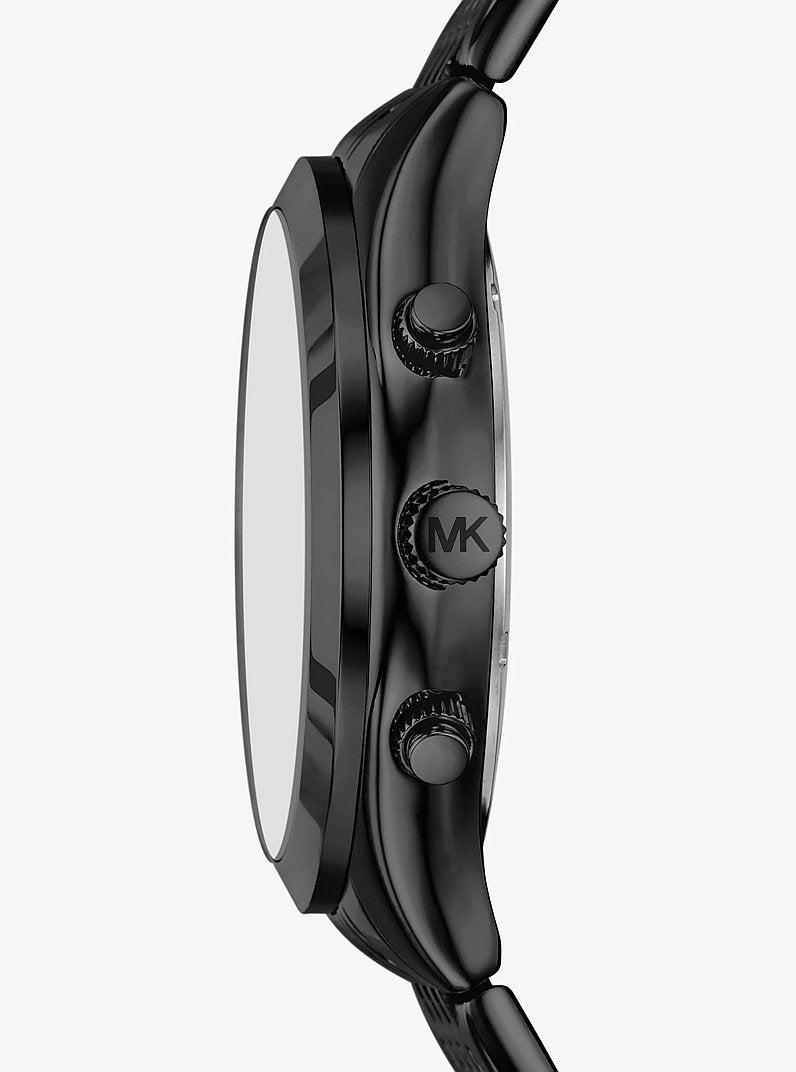 Oversized Aspyn Black-Tone Watch Black Black
