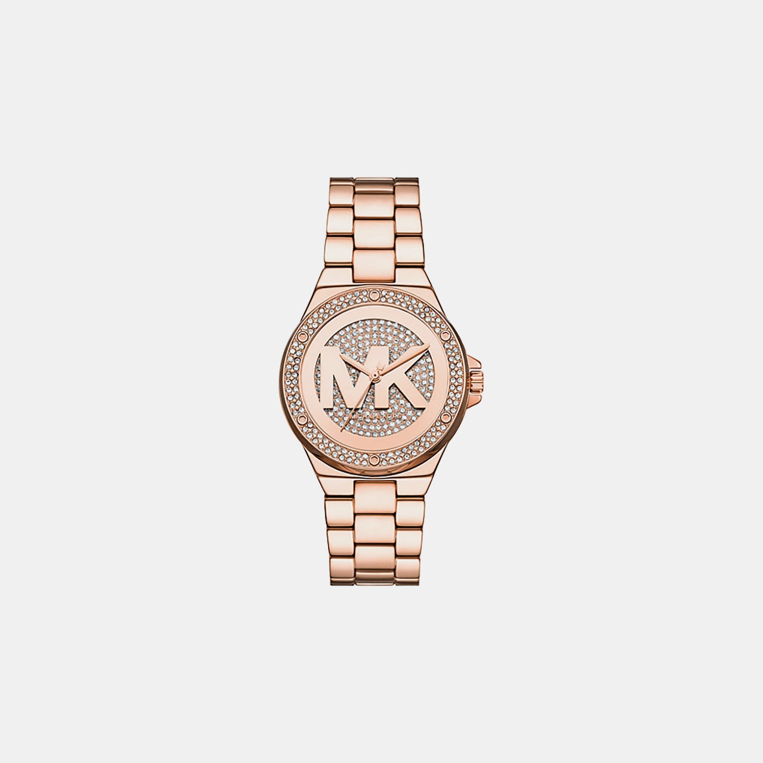 Michael Kors Lennox Women Quartz Rose Gold Dial Analog Stainless Steel Watch Mko1221