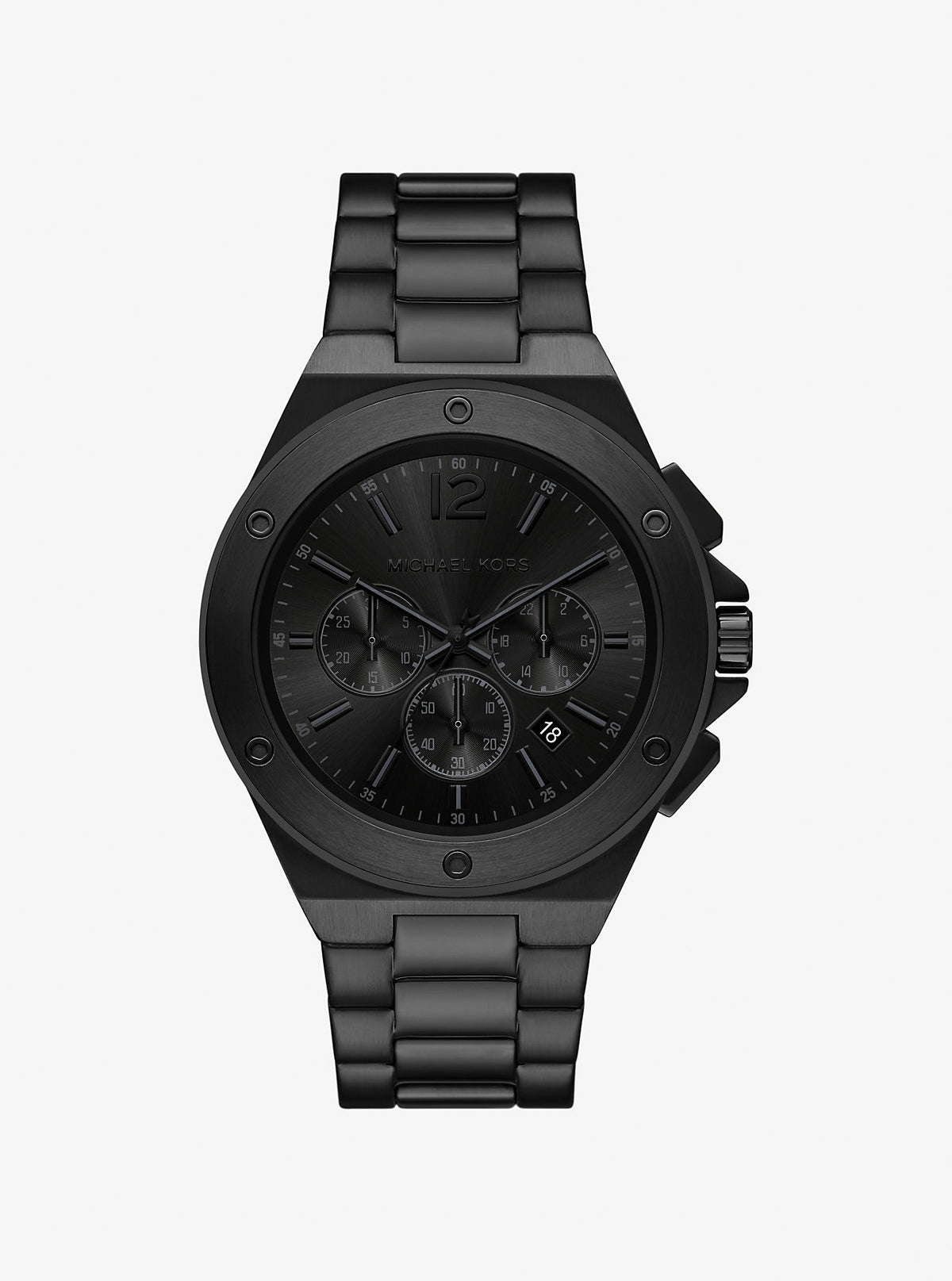 Oversized Lennox Black-Tone Watch Black Black
