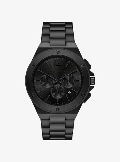 Oversized Lennox Black-Tone Watch Black Black