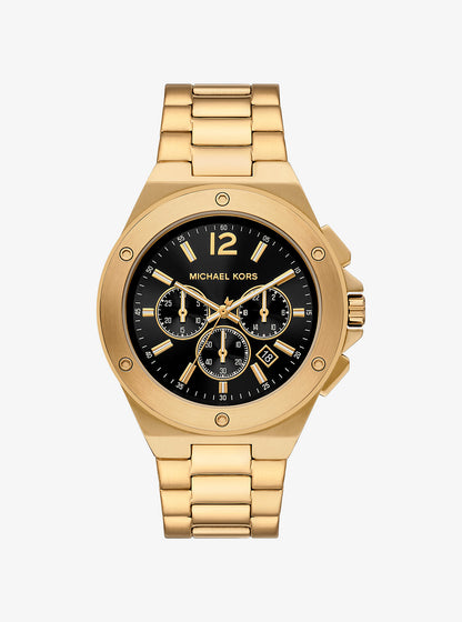 Oversized Lennox Gold-Tone Watch Gold Gold