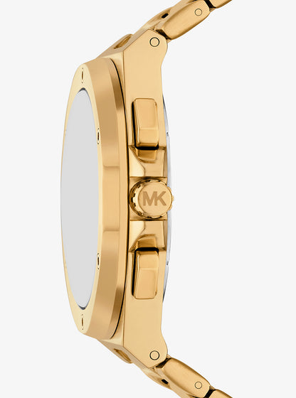 Oversized Lennox Gold-Tone Watch Gold Gold