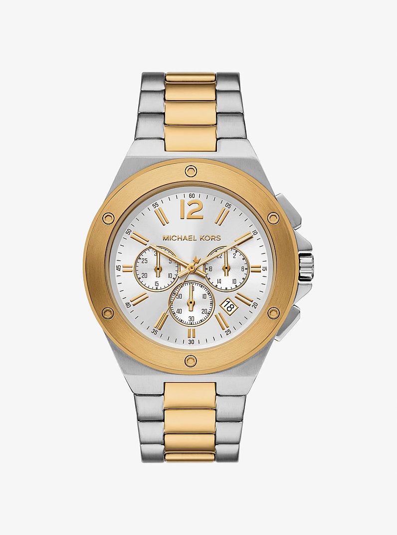 Oversized Lennox Two-Tone Watch Two Tone Two Tone