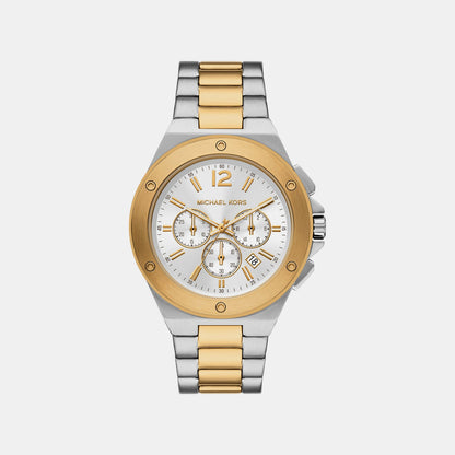 Michael Kors Lennox Men Quartz White Dial Chronograph Stainless Steel Watch Mko1237