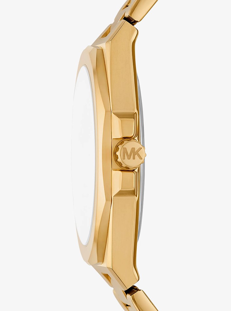 Oversized Callum Gold-Tone Watch Gold Gold