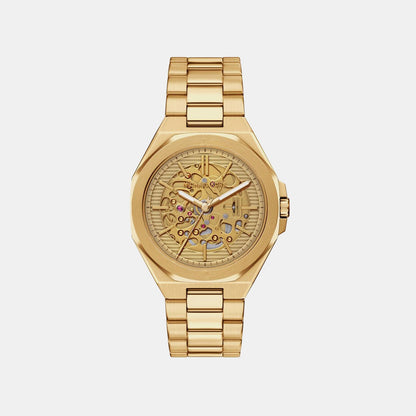 Michael Kors Callum Men Automatic Gold Dial Analog Stainless Steel Watch Mko1241