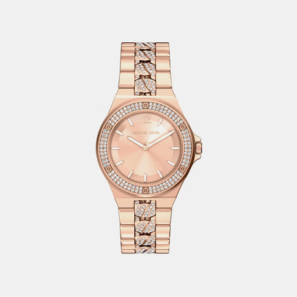 Michael Kors Lennox Women Quartz Rose Gold Dial Analog Stainless Steel Watch Mko1247