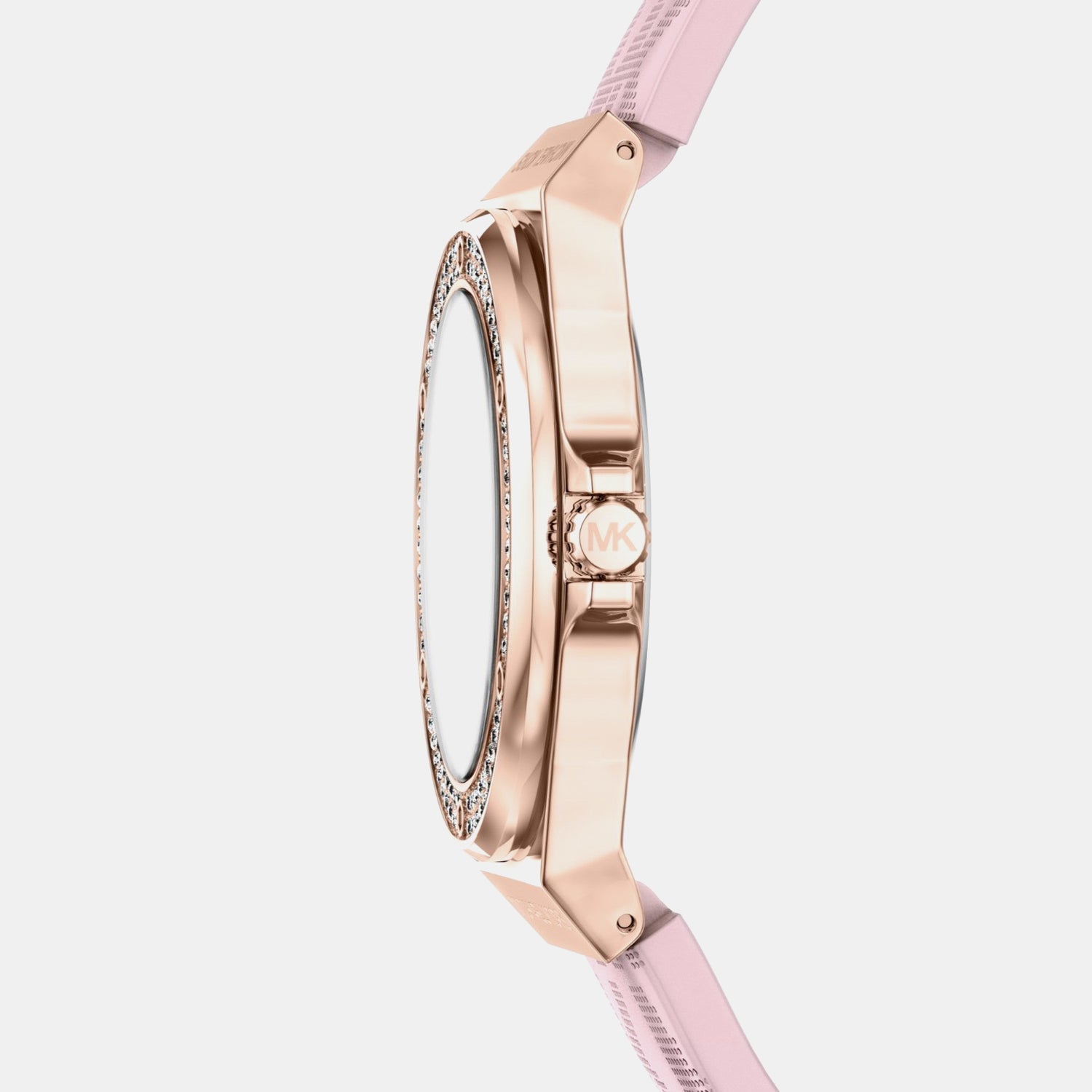 Michael Kors Lennox Women Quartz Rose Gold Dial Analog Silicone Watch Mko1251