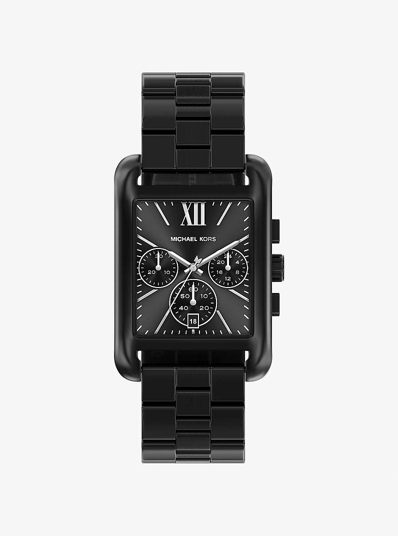 Oversized Monroe Black-Tone Watch Black Black