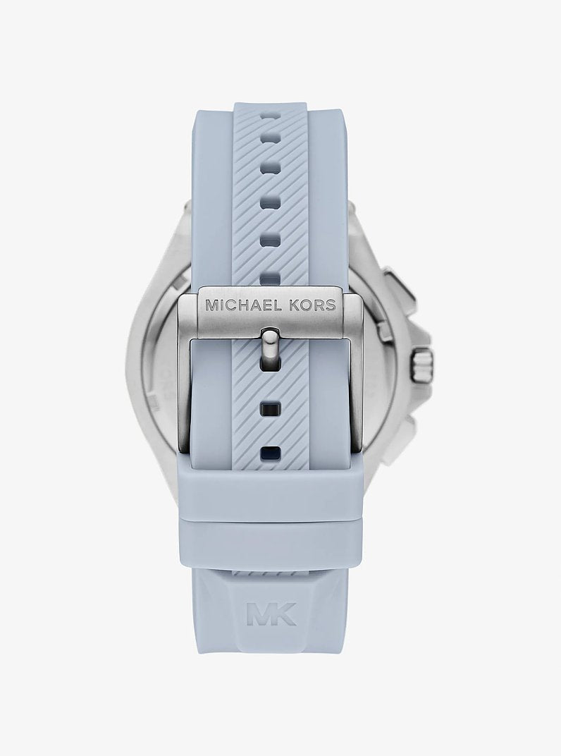 Oversized Lennox Silver-Tone and Silicone Watch Silver Silver