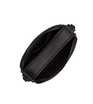 Coach Black Graham Solid Leather Small Cross Body Bag