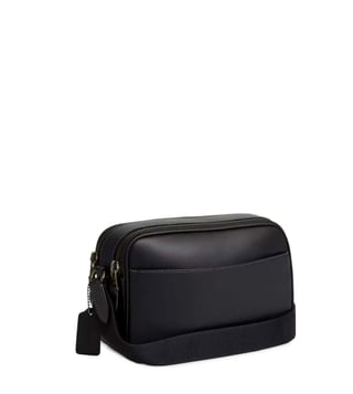 Coach Black Graham Solid Leather Small Cross Body Bag
